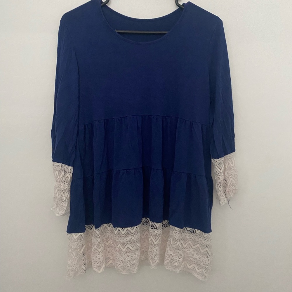Lace trim blouse